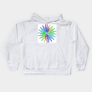 Radial colorful background Kids Hoodie